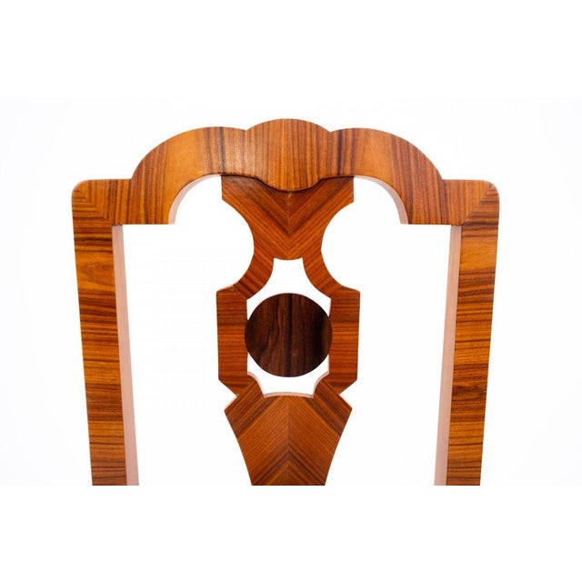 Art Deco Round Table with Chairs, Poland, 1940s, Set of 5 For Sale - Image 13 of 17