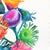 2020s Rainbowland Bluemink - Original Abstract Floral Watercolor Art by Xiao Wen Xu For Sale - Image 5 of 6