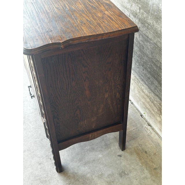 Small Carved Oak Storage Unit, 1930 For Sale - Image 6 of 18
