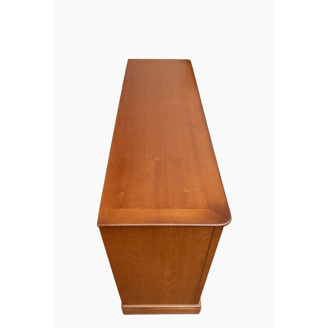 1960s Small Louis Philippe Cherrywood Sideboard with 2 Doors and 4 Drawers, 1960s For Sale - Image 5 of 9