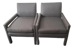 Pair of Jayson Home Collection Modern Gray Lounge Chairs