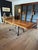 Cherry wood dining table with a 4.5cm thick top and an old cast iron machine base. A beautiful combination. Very stable...