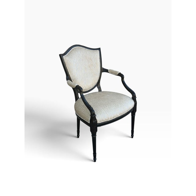 Gianfranco Ferre Home Regency Style Arm Chair For Sale In Los Angeles - Image 6 of 9