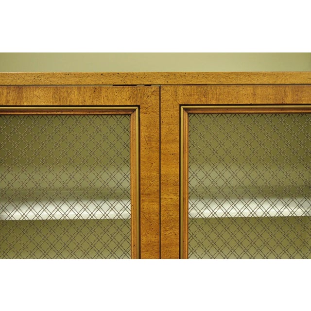 Mid 20th Century Henredon French Country Provincial Walnut Fruitwood 3 Pc Wall Unit Bookcase For Sale In Philadelphia - Image 6 of 18