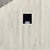 The artwork depicts a minimalist architectural structure, characterized by its stark white wooden panels and simple...