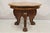 Antique German Renaissance Revival Carved Walnut Paw Feet Round Center Table. Item features a tripod base with carved paw...