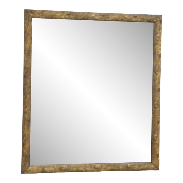 Vintage Faux Bois Gilt Mirror For Sale