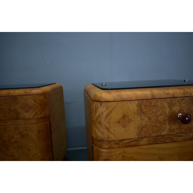 Art Deco Bedside Tables, Former Czechoslovakia, 1930s, Set of 2 For Sale - Image 15 of 18