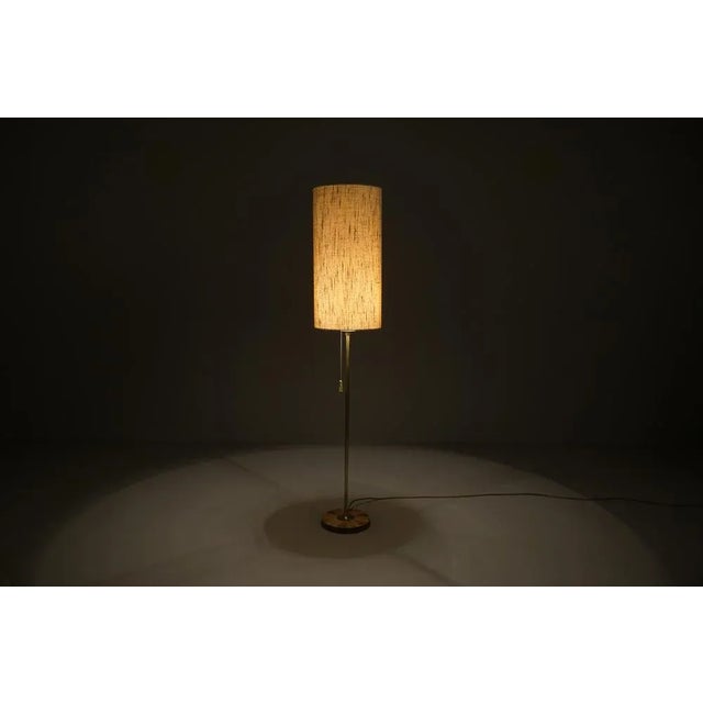 Mid-Century Modern Floor Lamp in Brass, 1960s, in Very Good conditions. Designed 1960 to 1969 European Plug (up to...