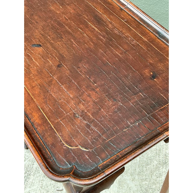 Wood Vintage Carved Clam Shell Tea Table For Sale - Image 7 of 12