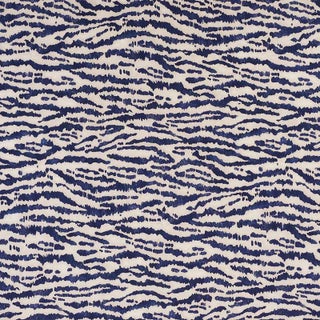 Schumacher Animaux Fabric in Navy For Sale