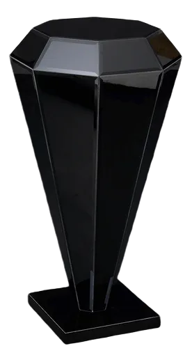 Italian Black Supporto Diamante 115 Mirror in Wood & Black Glass from VGnewtrend