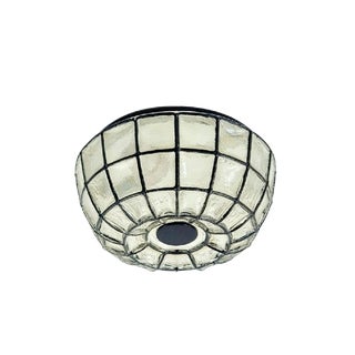 Mid-Century Modern Glass Flush Mount from Limburg, Germany, 1970s For Sale