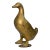 Antique 1900's Ac Williams Hand Painted Cast Iron Gold Duck Goose Still Bank For Sale