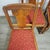 Art Deco Set of 4 Antique English Oak Dining Chairs With Geometric Backs, Circa 1920s For Sale - Image 3 of 6