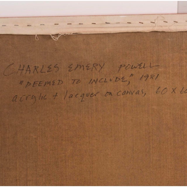 Abstract “Deemed to Include” 1981 Charles Emery Powell Abstract Painting For Sale - Image 3 of 6