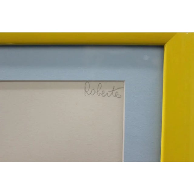 Nina Ricci 'Aster' 83 Watercolor Fashion Plate From a Beverly Hills Estate For Sale In New York - Image 6 of 6