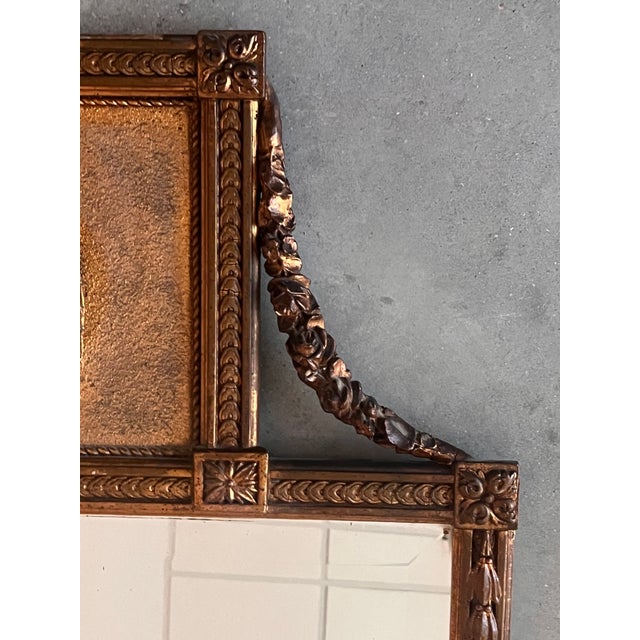 Wood 19th Century Trumeau Rectangular Wall Mirror For Sale - Image 7 of 10