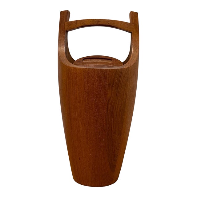 1960s Dansk Teak Ice Bucket by Jens Quistgaard – Mid-Century Scandinavian Modern For Sale