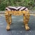 Chinoiserie Mid 20th Century Hollywood Regency Giltwood Stool With Figural Carved Legs and Ralph Lauren Zebra Upholstery For Sale - Image 3 of 10
