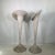 1940s Mid Century White Wicker Floral Holders Trumpet Plant Stands - Pair of 2 For Sale - Image 5 of 6