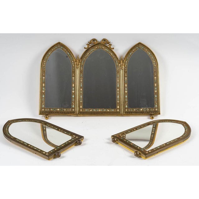 Triptych Mirrors, 19th Century, Set of 3 For Sale - Image 5 of 7