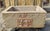 Fabulous, finely carved Botticino marble sink with a central inlay in red Verona marble, 20th century. from Venice,...