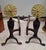 Pair Late 19th C. McKinney Hammered Iron and Brass Medallion Andirons For Sale - Image 4 of 10