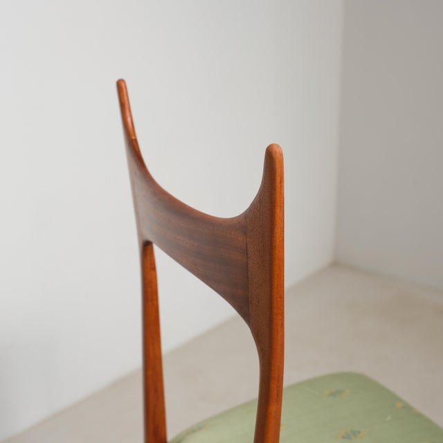 Mid-Century Modern Italian Side Chairs in Exotic Wood, 1950s, Set of 2 For Sale - Image 3 of 12