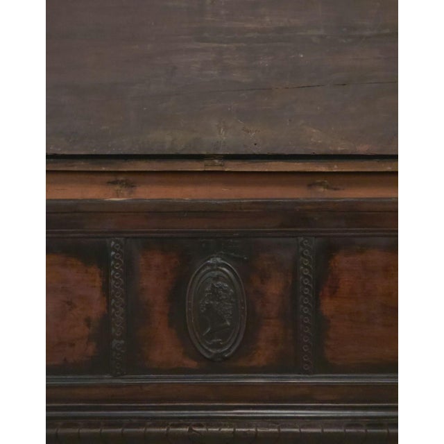 18th or 17th Century Italian Walnut Dowry Chest or Cassone For Sale - Image 4 of 12