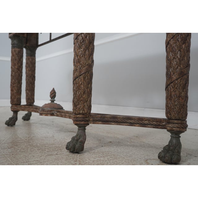 Maitland Smith Bronze Neoclassical Console Table W. Stone Top For Sale In Philadelphia - Image 6 of 16
