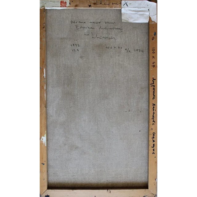 Laimdots Murnieks, Seated, 1974, Oil on Canvas For Sale - Image 6 of 8