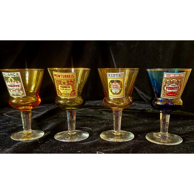 Vintage Cocktail Liqueur Glasses - Set of 4 For Sale - Image 11 of 12