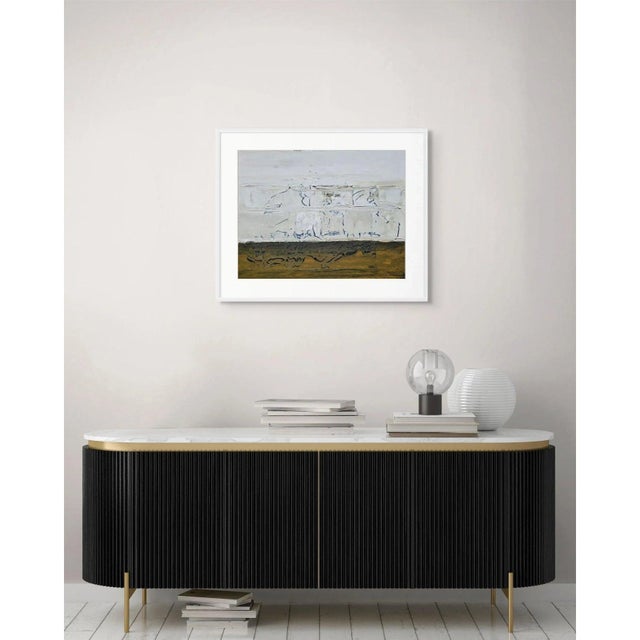 Abstract Contemporary Neutral Color Palette Abstract Landscape | Original Painting by Diane Grant | Color Field For Sale - Image 3 of 9