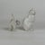 Pair of Vintage French White Tin Glazed Terracotta Cat Figurines With Green Glass Eyes For Sale In New York - Image 6 of 10