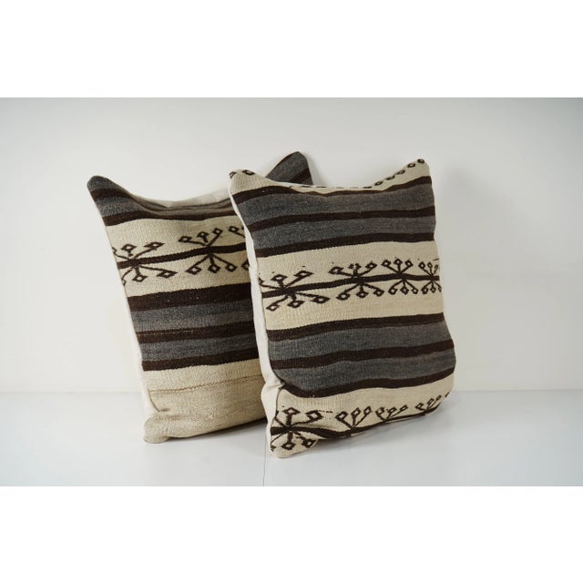 Handmade Turkish Rug Pillow Covers • Vintage Rug Decor Elevate your home decor with these exquisite 24" x 24" pillow...