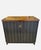 Wood Vintage Baker Style Dark Espresso Fluted Wood Glass Top Side Buffet Storage Cabinet For Sale - Image 7 of 9