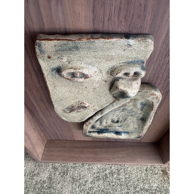 Mid 20th Century Abstract Ceramic Wall Art, Framed For Sale - Image 9 of 11