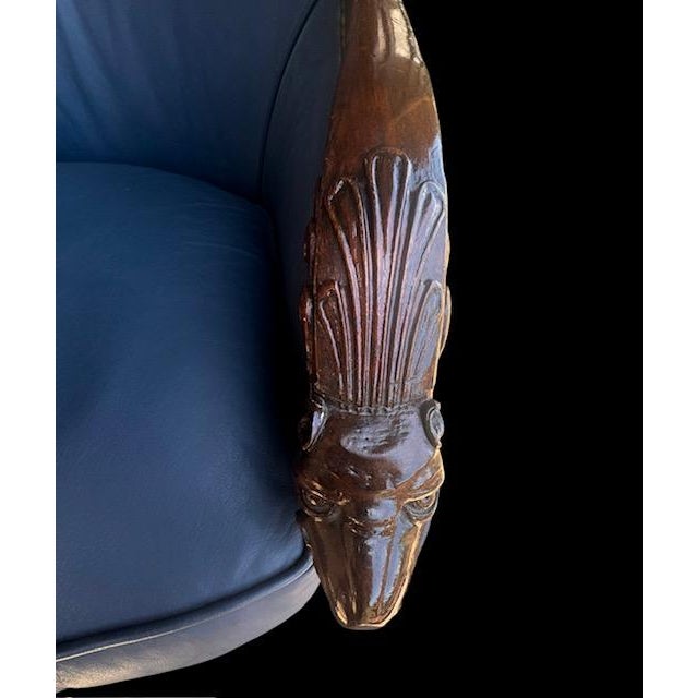 Early 19th Century Russian Empire Style Mahogany Bergère Armchairs - Pair For Sale - Image 12 of 18