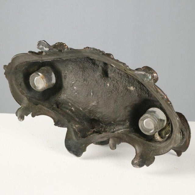 Vintage Inkwell in Bronze Metal For Sale - Image 9 of 10