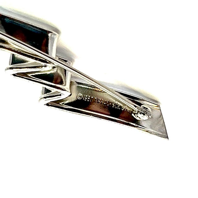 Late 20th Century Tiffany & Co Estate Wave Brooch Sterling Silver For Sale - Image 12 of 13