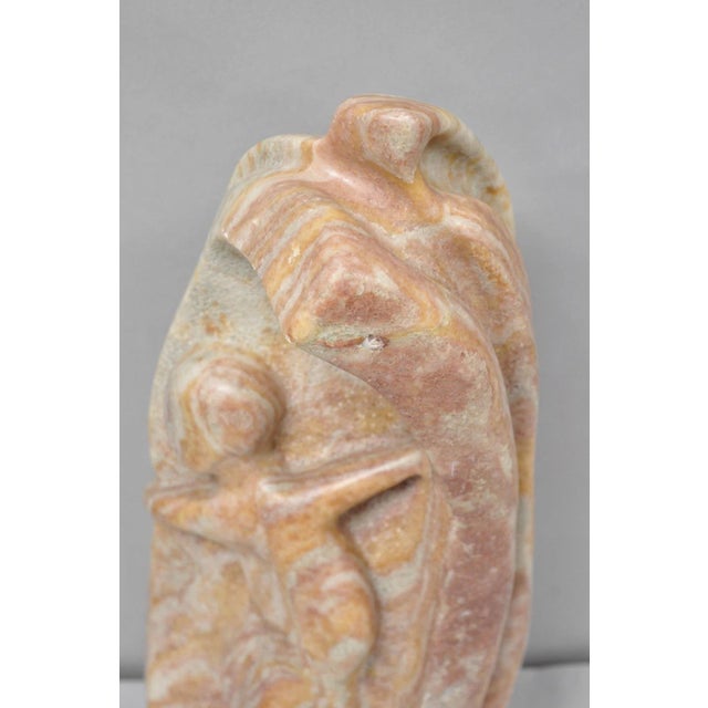 Vintage Seymour Shuren Modern Pink Carved Marble Abstract Nude Figure Sculpture For Sale - Image 9 of 18