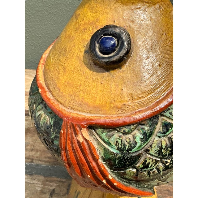 Vintage Italian Glazed Ceramic Fish For Sale In West Palm - Image 6 of 12