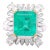GRS Cert. 6.78 Carat Insignificant Oil Colombian Emerald & Baguette Diamond Ring, Size 6 For Sale