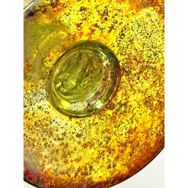Chestnut 1980s Art Glass Goblets - Set of 5 For Sale - Image 8 of 8
