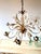 1970s Italian Masca White Tole and Gilt Metal 8-Light Chandelier, 1970s For Sale - Image 5 of 18