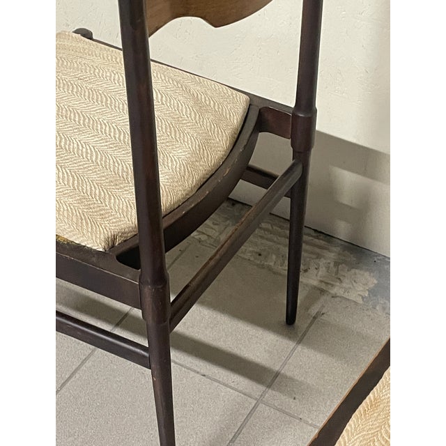 Italian Wooden and Fabric Chairs, 1960s, Set of 6 For Sale - Image 16 of 16