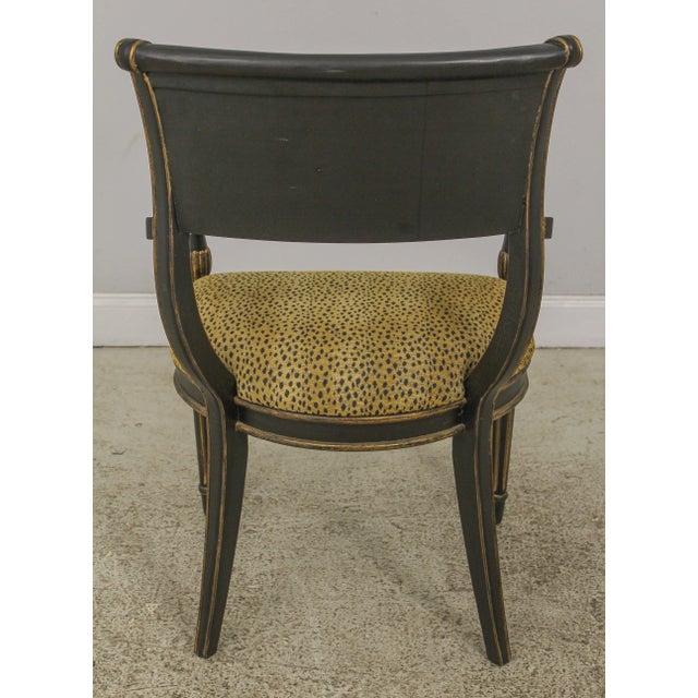Neoclassical Paint Decorated Open Armchair For Sale - Image 4 of 13