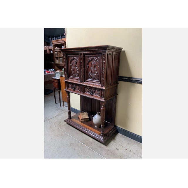 Antique Neo-Gothic Silver Cabinet, 1890 For Sale - Image 9 of 12