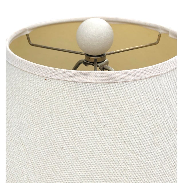 Mid-Century Modern 1980s Large Vintage Plaster Table Lamp For Sale - Image 3 of 4